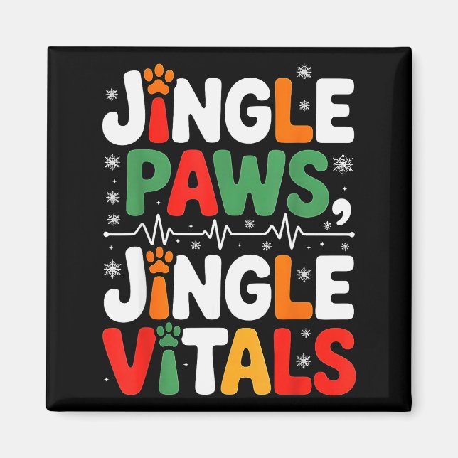 Imán Jingle Paws Jingle Vitals Funny Vet Nurse Xmas  (Frente)