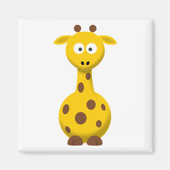 Imán Jirafa de Dibujos Animados (Frente)