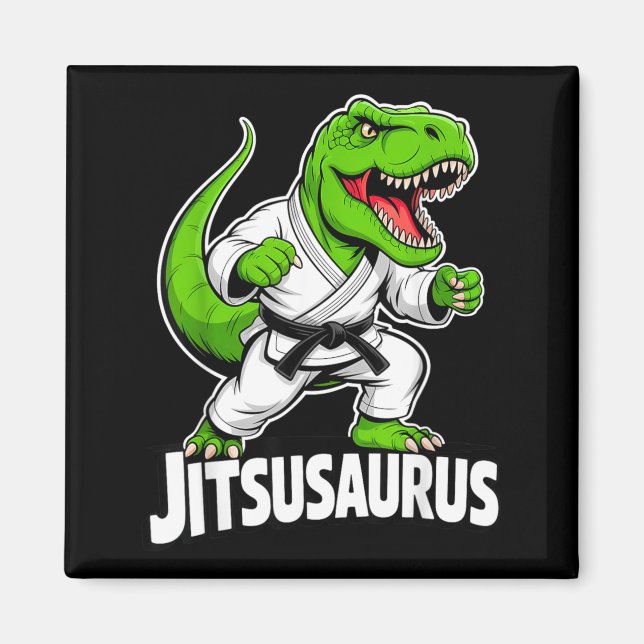 Imán Jitsusaurus Dinosaurio Divertido T-rex Verde Brasi (Frente)