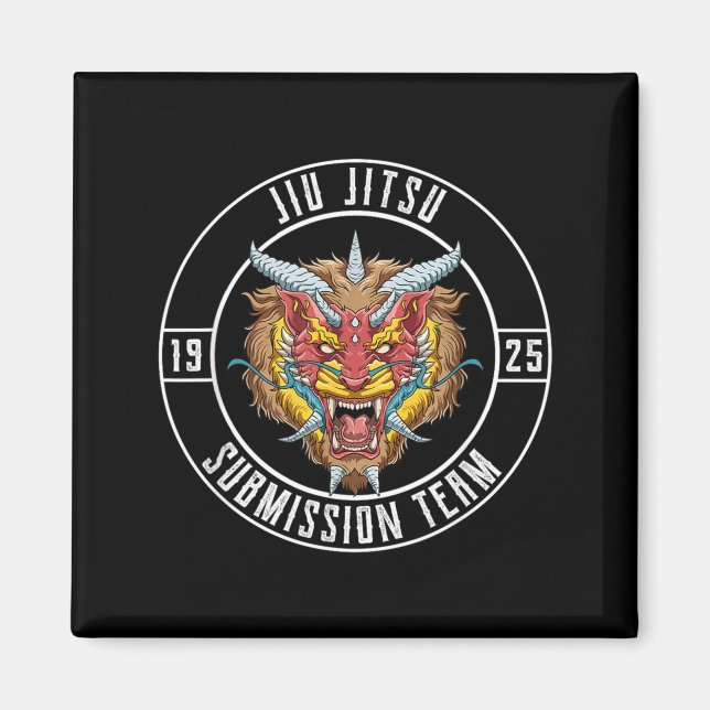 Imán Jiu Jitsu Brasileño y Grappling - León de Jiu Jits (Frente)
