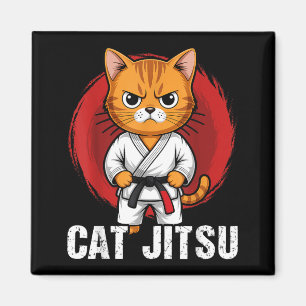 Imán Jiu Jitsu Kawaii gato Divertido BJJ o Grappling de