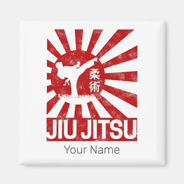 Imán Jiu Jitsu lucha contra las artes marciales japones (Frente)