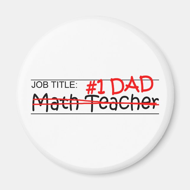 Imán Job Dad Math Teacher (Frente)