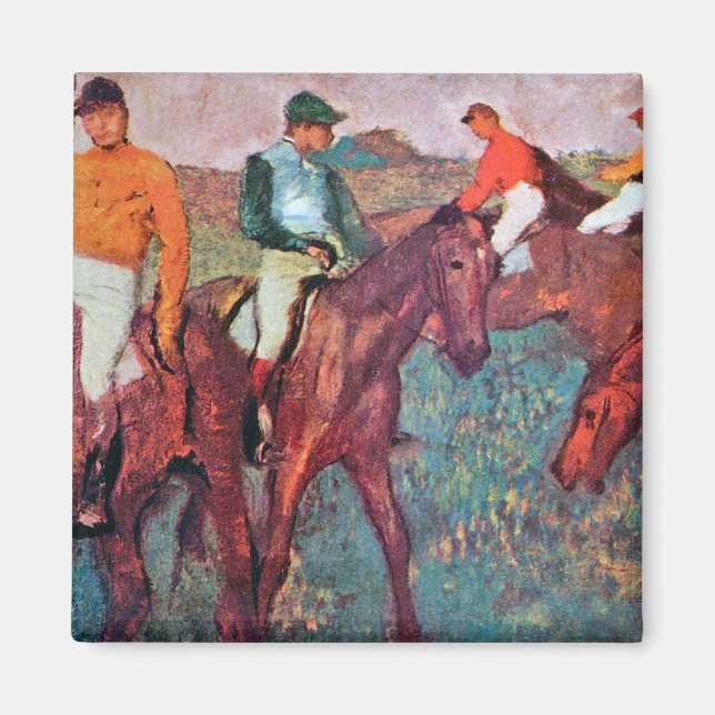 Imán Jockey y caballo, Edgar Degas (Frente)