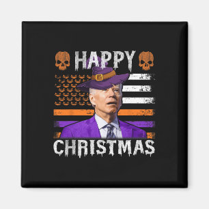 Imán Joe Biden Feliz Halloween Navidades Felices Bander