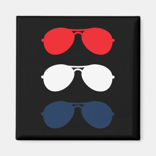 Imán Joe Biden Gafas de sol Rojo Azul Blanco Fun políti