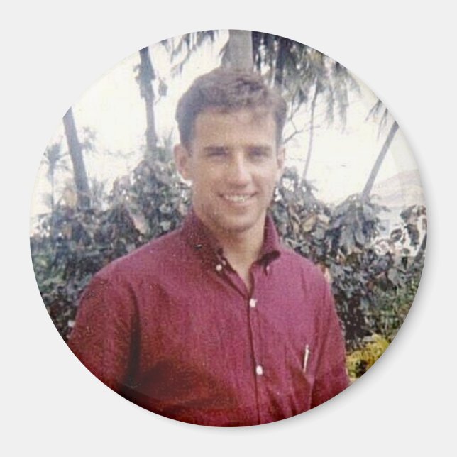 Imán Joe Biden joven estilizado caliente (Frente)