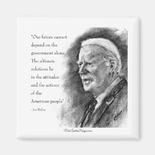 Imán Joe Biden & Quote Fridge Magnet