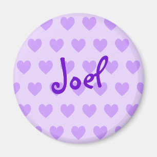 Imán Joel en morado