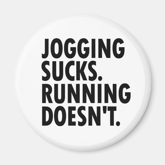 Imán Jogging Sucks. Correr no. (Frente)