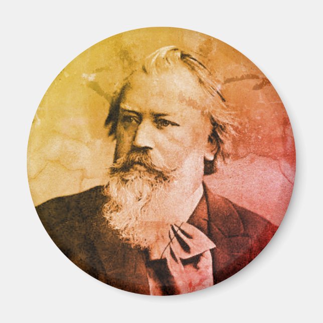 Imán Johannes Brahms (1889) Magnet (Frente)