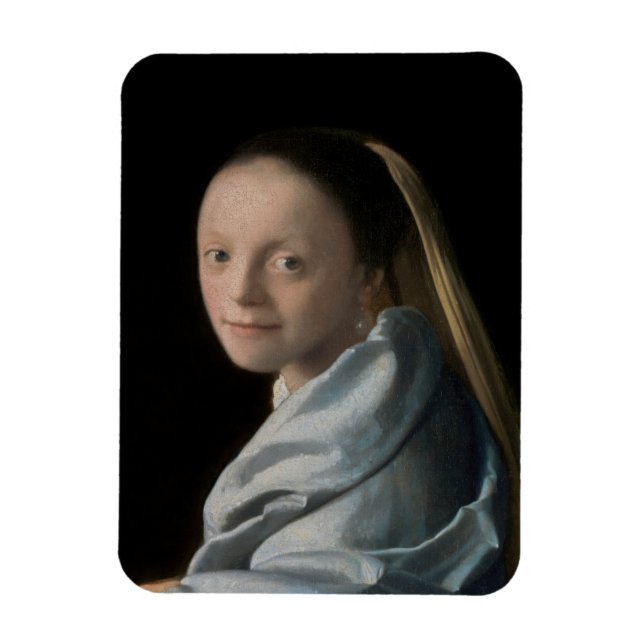Imán Johannes Vermeer - Estudio de una joven mujer (Vertical)