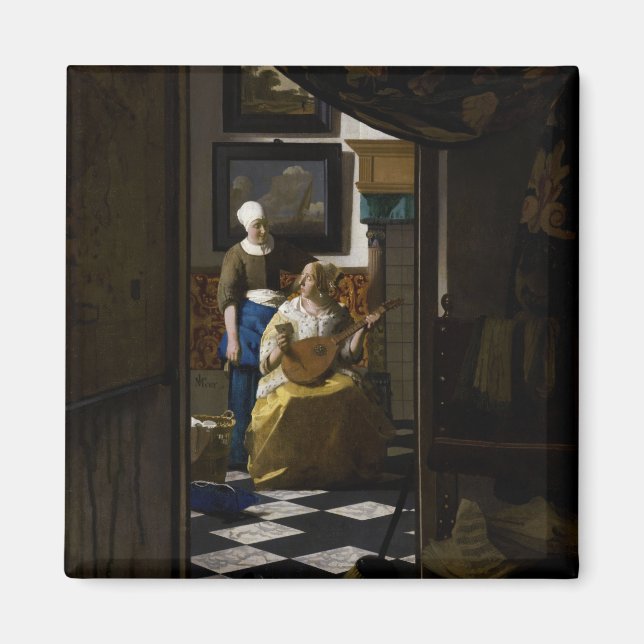 Imán Johannes Vermeer - La carta de amor (Frente)