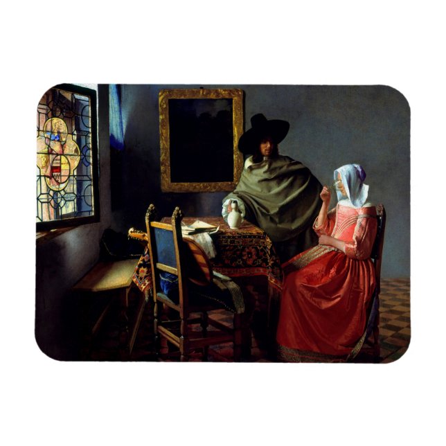 Imán Johannes Vermeer - La copa de vino (Horizontal)