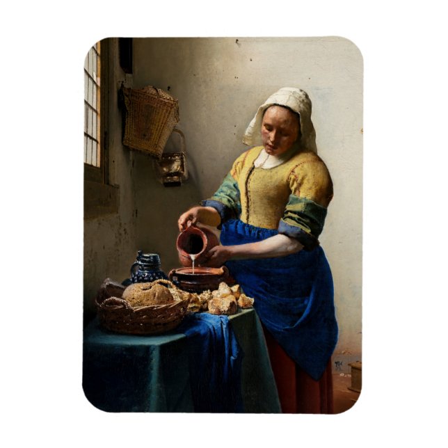 Imán Johannes Vermeer - La Milkmaid (Vertical)