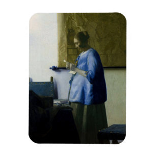 Imán Johannes Vermeer - Mujer en azul leyendo una carta