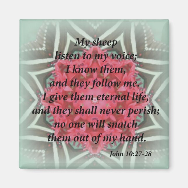 Imán John 10:27-28 (Frente)