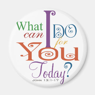 Imán John 13:1-17 Lavar los pies Discípulos Escritura-U