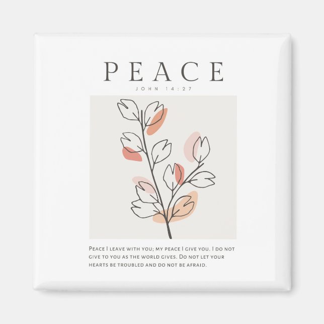 Imán John 14:27 Paz te dejo (Frente)