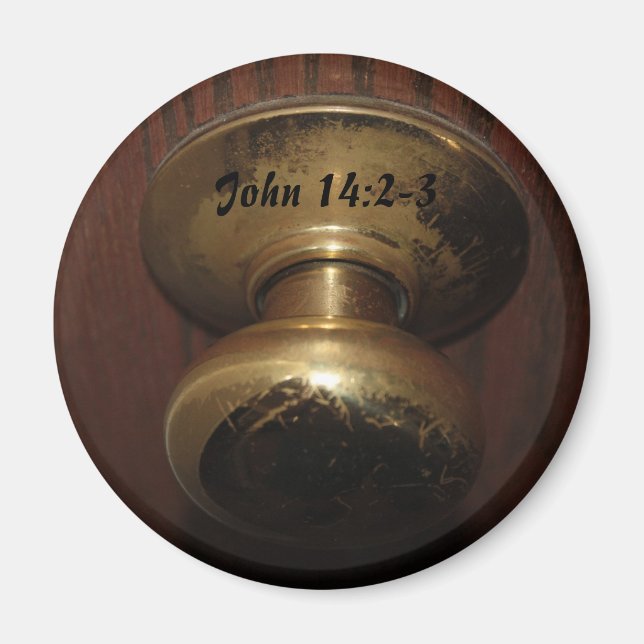 Imán John 14:2-3 Doorknob Magnet (Frente)