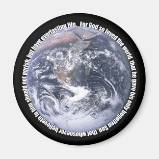 Imán John 3:16-Earth Christian Magnet