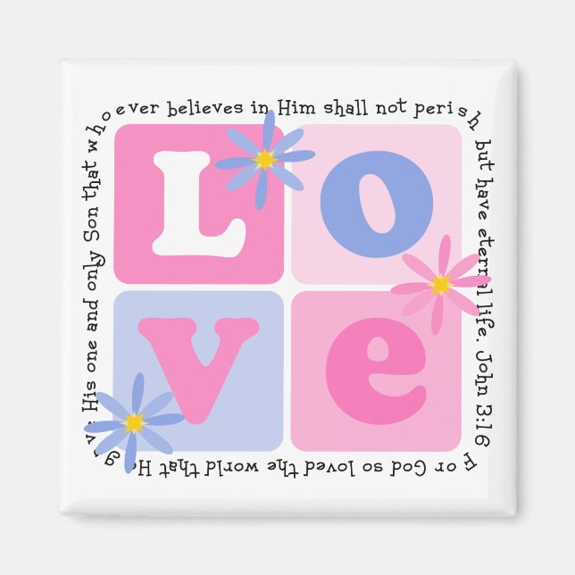 Imán John 3:16 Magnet (Frente)