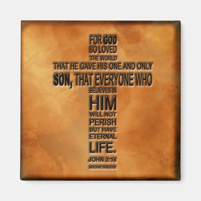 Imán John 3:16 Magnet (Frente)