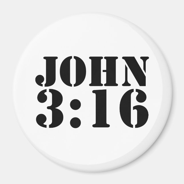 Imán JOHN 3:16 Magnet for fridge or car  (Frente)
