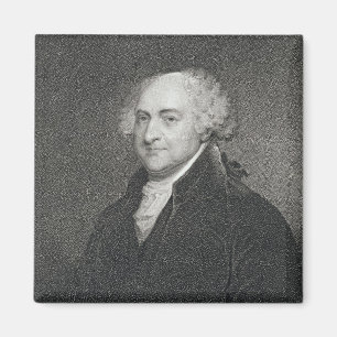 Imán John Adams, grabado por James Barton Longacre (179