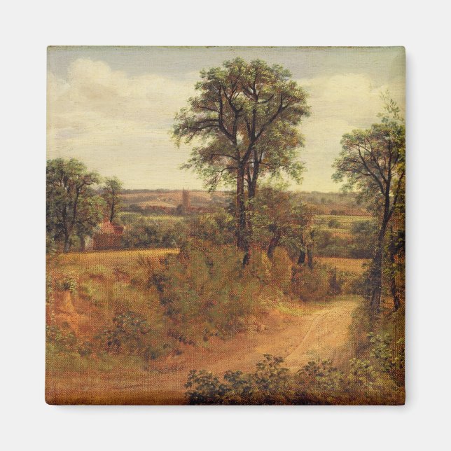 Imán John Constable | A Lane near Dedham, c.1802 (petró (Frente)