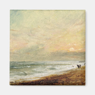 Imán John Constable el   levantó la playa, c.1824