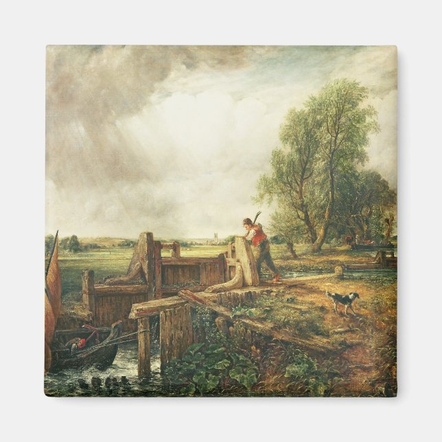 Imán John Constable | Un barco que pasa una cerradura (Frente)