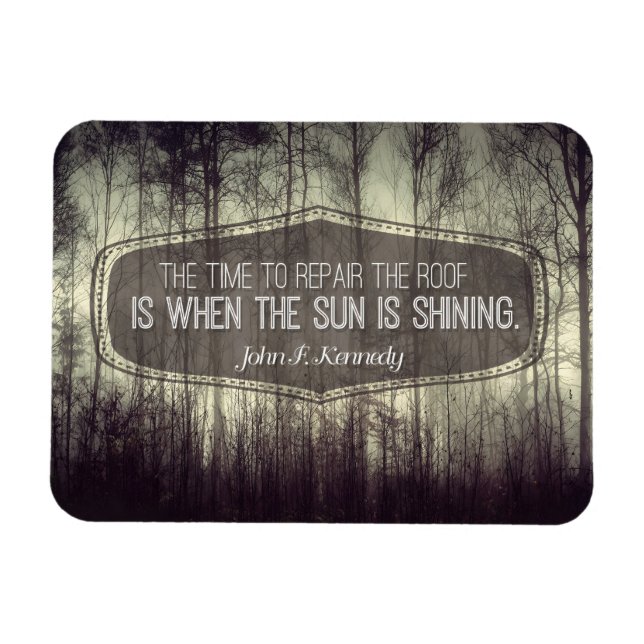 Imán John Fitzgerald Kennedy Reparación Inspiradora de  (Horizontal)