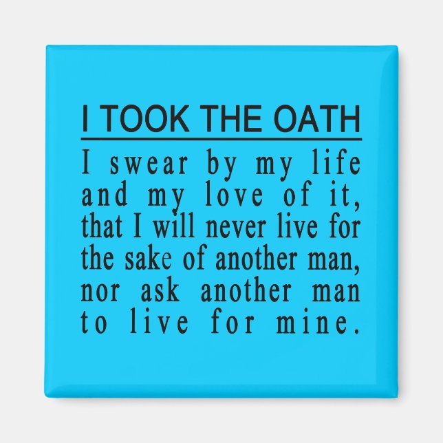 imán John Galt Oath (Frente)