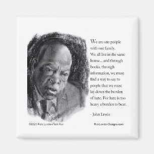 Imán John Lewis y un hermoso retrato con cita