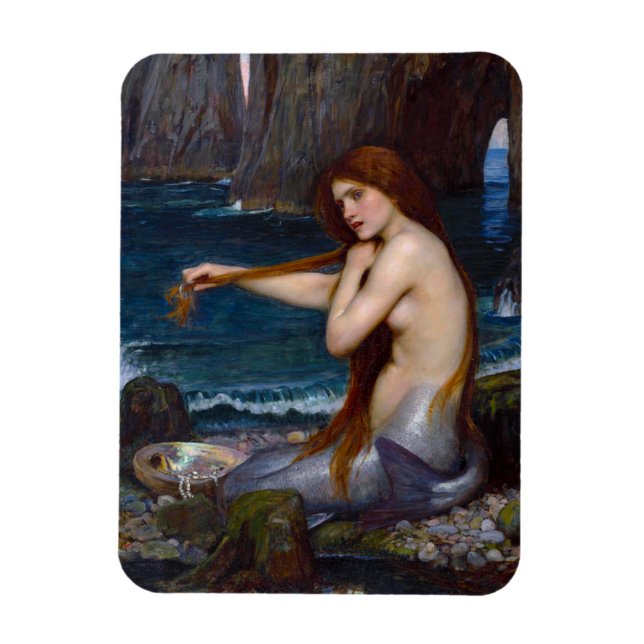 Imán John William Waterhouse Mermaid Art Photo Magnet (Vertical)