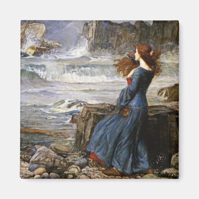 Imán John William Waterhouse - Miranda - La tempestad (Frente)