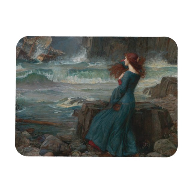 Imán John William Waterhouse - Miranda - La tempestad (Horizontal)