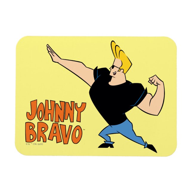 Imán Johnny Bravo Flexing (Horizontal)