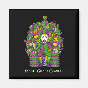 Imán Joker Mardi Gras Trone Chicas niños divertidos