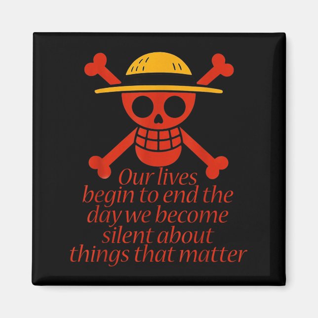 Imán Jolly Roger Nuestras Vidas Cosas que Importan (Frente)