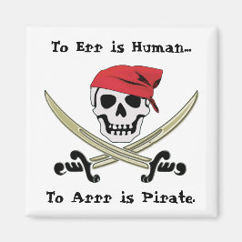 Imán Jolly Roger Pirate Talk Magnet