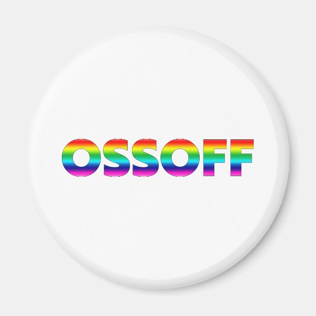 Imán Jon Ossoff Georgia Escurrimiento del Senado orgull (Frente)