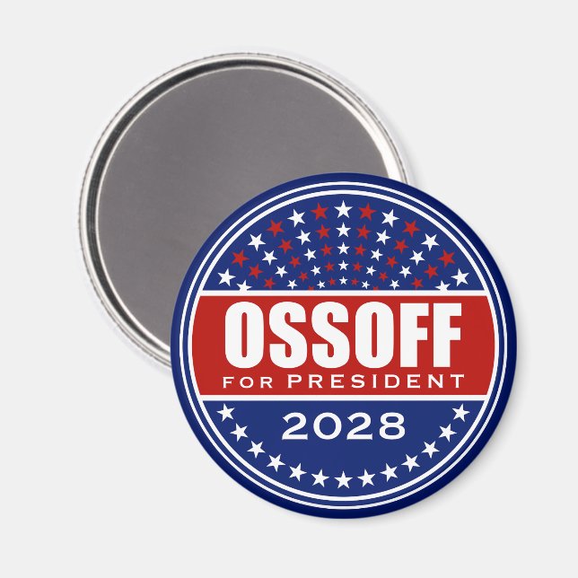 Imán Jon Ossoff Presidente 2028 (Anverso/Reverso)