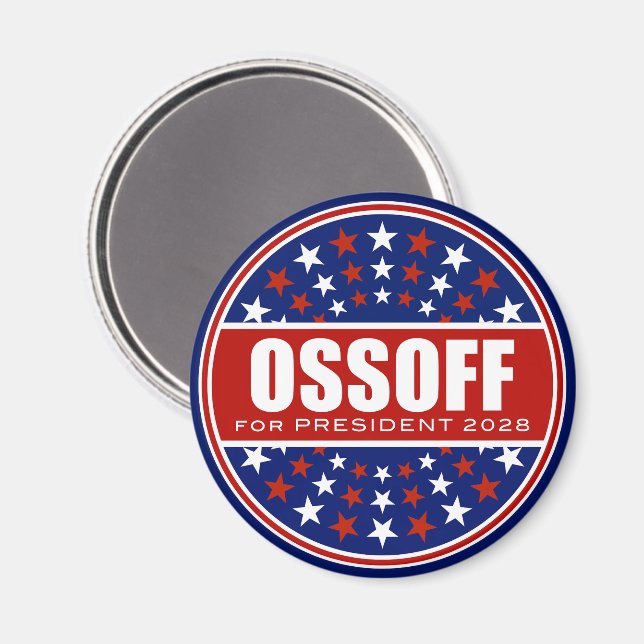 Imán Jon Ossoff Presidente 2028 (Anverso/Reverso)