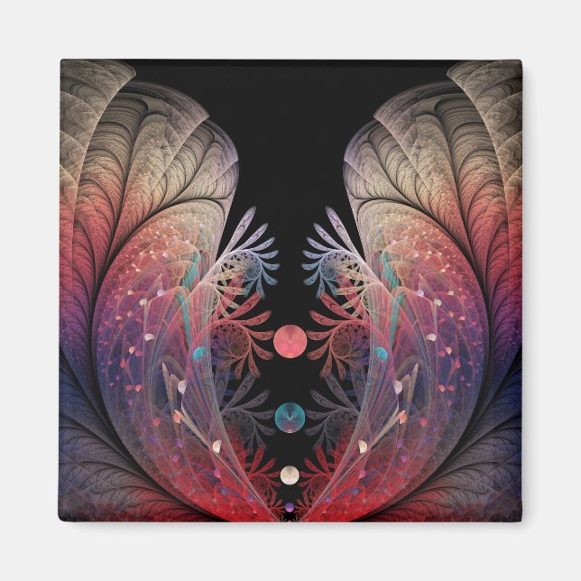 Imán Jonglage Resumen arte fractal moderno de fantasía (Frente)