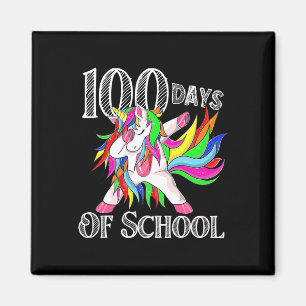 Imán Jornadas De Escuela Unicornio Feliz Magico 100 Día
