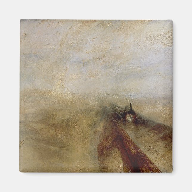 Imán Joseph Mallord William Turner | Vapor de lluvia y  (Frente)
