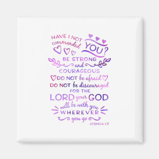 Imán Joshua 1:9 Biblia Inspiradora Verse Magnet