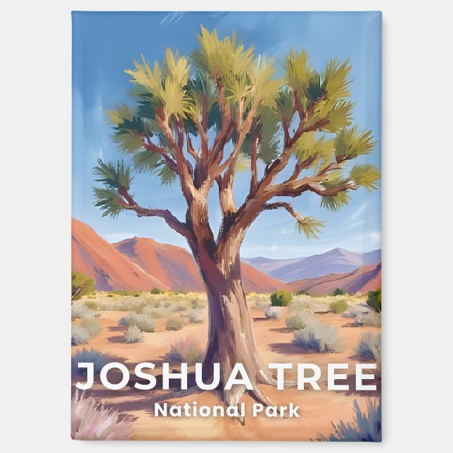 Imán Joshua Tree National Park California Travel Art (Anverso)